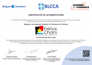 BeluxCham Vietnam received the renewed Accreditation as bilateral Chamber