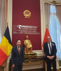 Follow-up meeting between the Chairman of BeluxCham Vietnam and Ambassador of Vietnam to Belgium and Luxembourg